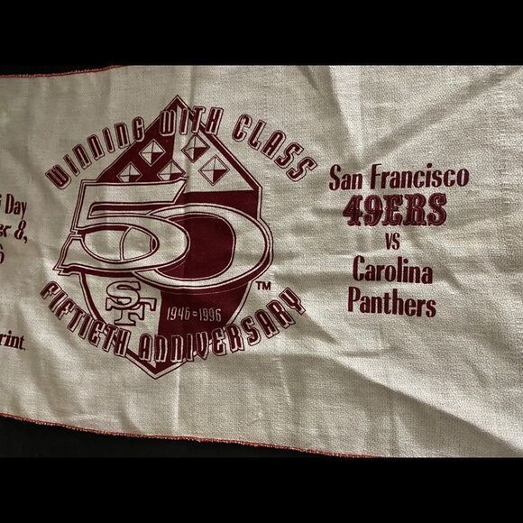 Vintage 49ers San Francisco Decorative Cloth - Picture 2 of 6
